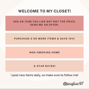 Please Read! Welcome to my closet!